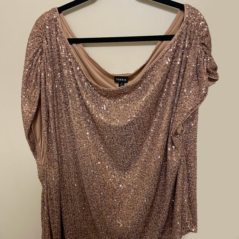 Torrid Sequin Off The Shoulder Top (3X)